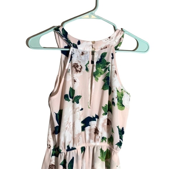 Francesca’s Trixxi Blush Floral Maxi Romper Size Small - Picture 7 of 15